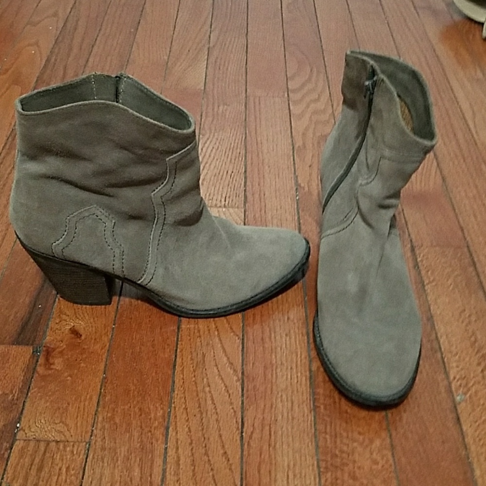 BCBG suede booties